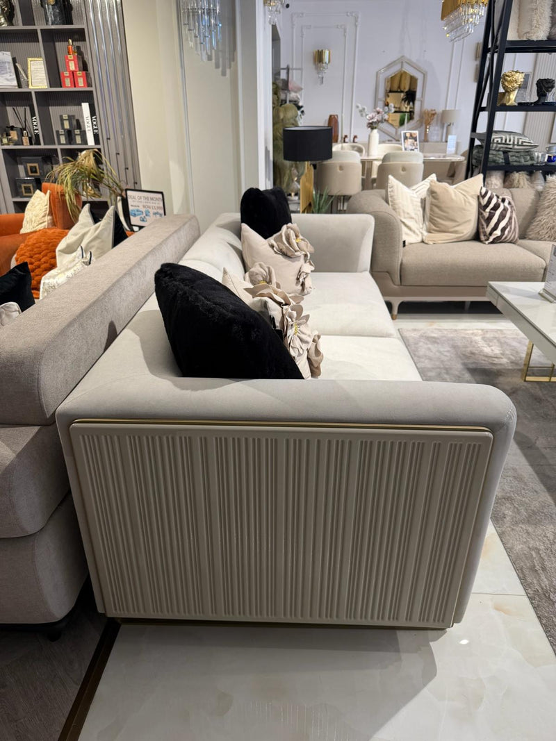 Atmacha Home & Living Outlet 3 Seater / Greige Ex Display Alessio 3 Seater Sofa