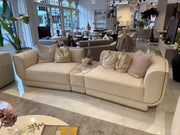 Atmacha Home & Living Outlet 4 Seater / With Middle Table / Cream Ex Display Odette 4 Seater Sofa with Table module