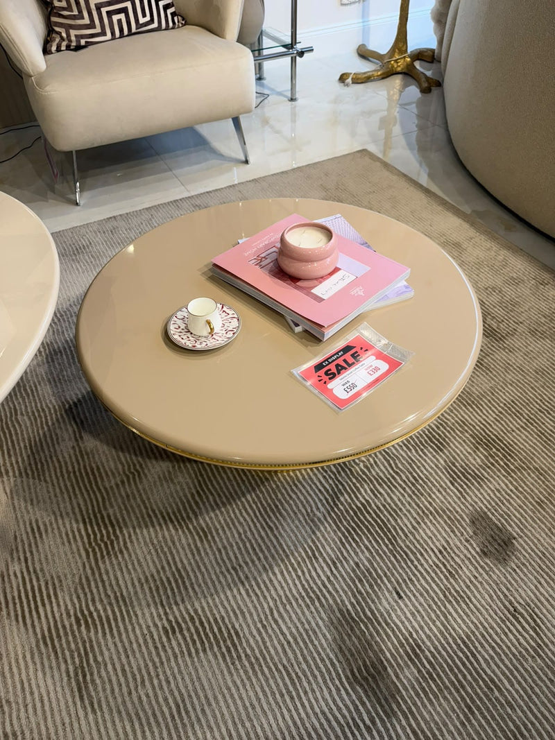 Atmacha Home & Living Outlet Coffee Table Set (Large and Small) / Small Part / Beige Ex Display Odette Small Coffee Table