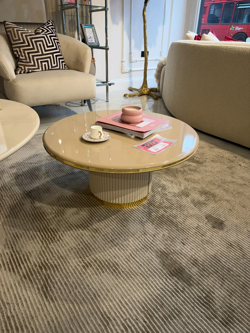 Atmacha Home & Living Outlet Coffee Table Set (Large and Small) / Small Part / Beige Ex Display Odette Small Coffee Table