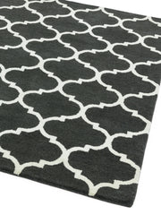 Atmacha Home & Living Rug 080x150 Albany Ogee Charcoal Modern Rug
