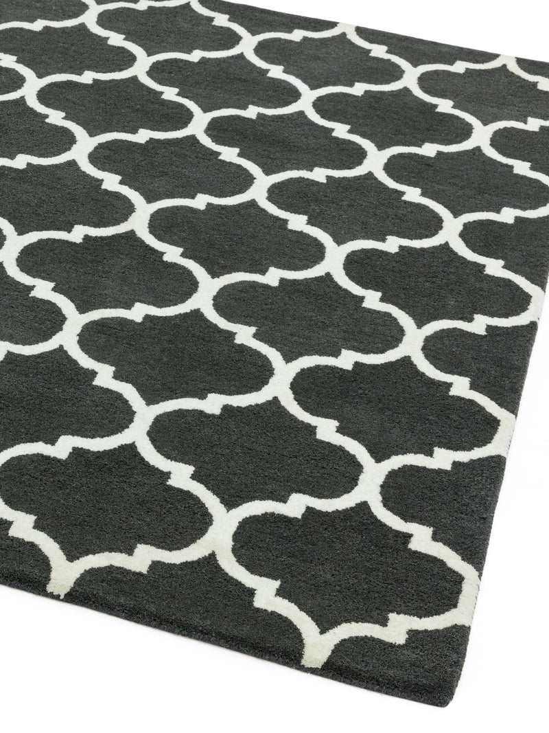 Atmacha Home & Living Rug 080x150 Albany Ogee Charcoal Modern Rug