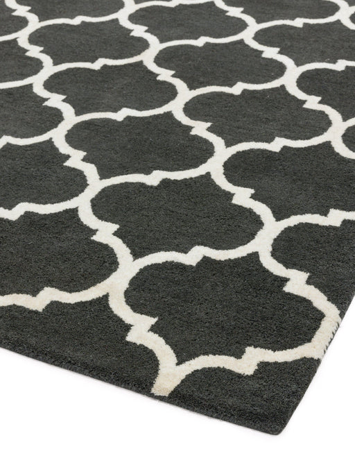 Atmacha Home & Living Rug 080x150 Albany Ogee Charcoal Modern Rug