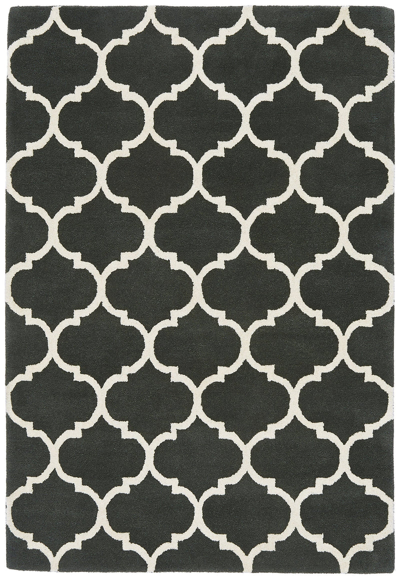 Atmacha Home & Living Rug 080x150 Albany Ogee Charcoal Modern Rug