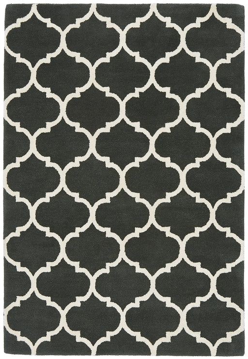 Atmacha Home & Living Rug 080x150 Albany Ogee Charcoal Modern Rug