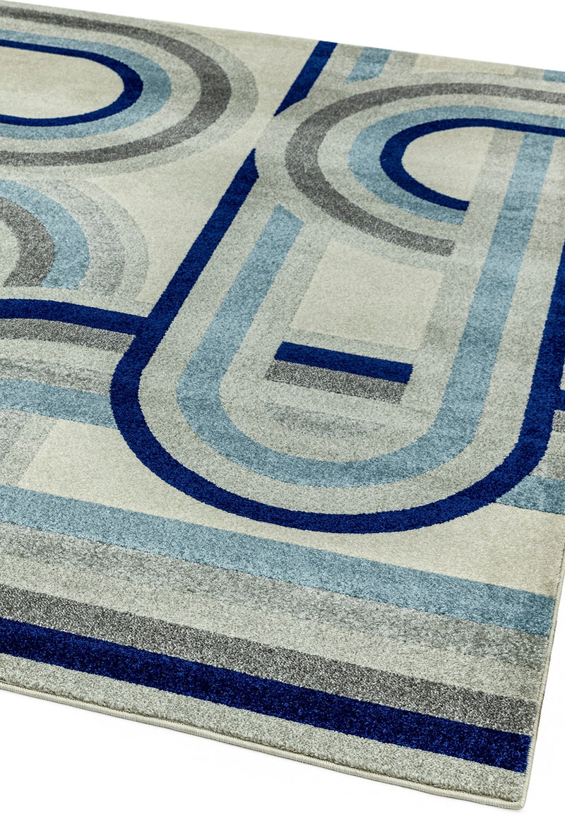 Atmacha Home & Living Rug 080x150 Nova Retro Blue Rug NV30 Modern Rug