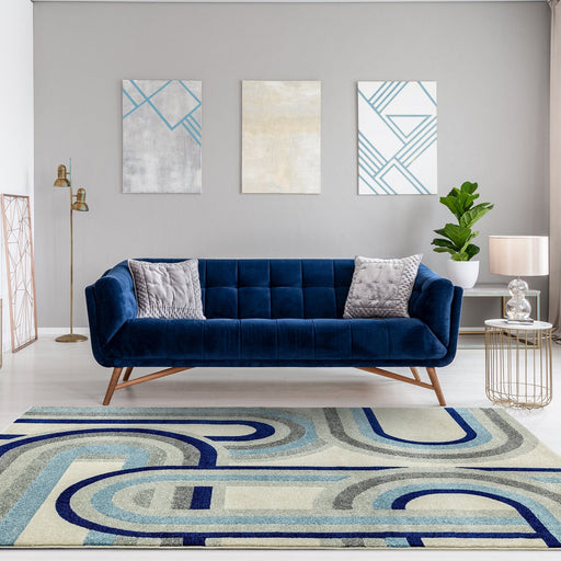 Atmacha Home & Living Rug 080x150 Nova Retro Blue Rug NV30 Modern Rug