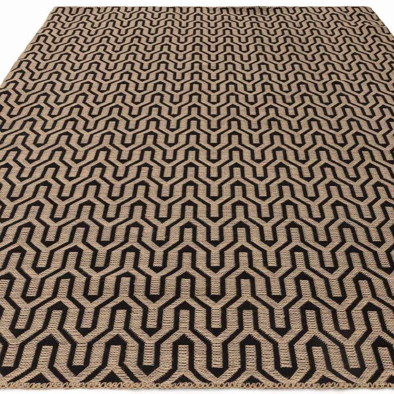 Atmacha Home & Living Rug 120x170 Global Black Lattice Flatweave Rug