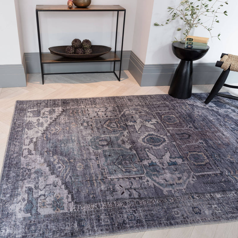 Atmacha Home & Living Rug 120X170 Kaya Noor KY03 - Grey/Silver - Classic Rug