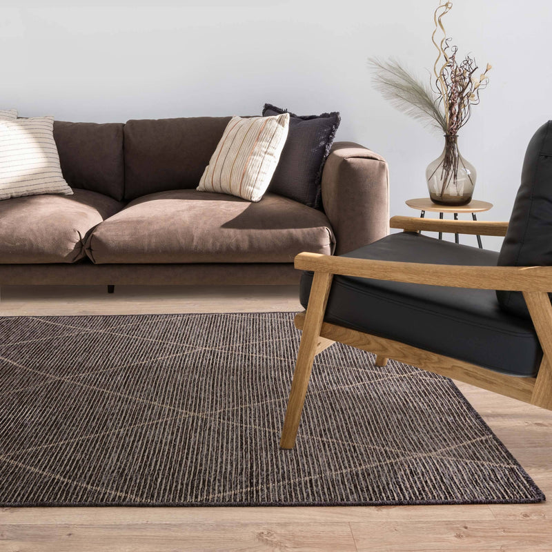 Atmacha Home & Living Rug 120X170 Mulberry Charcoal - Grey/Silver - Flatweave Rug