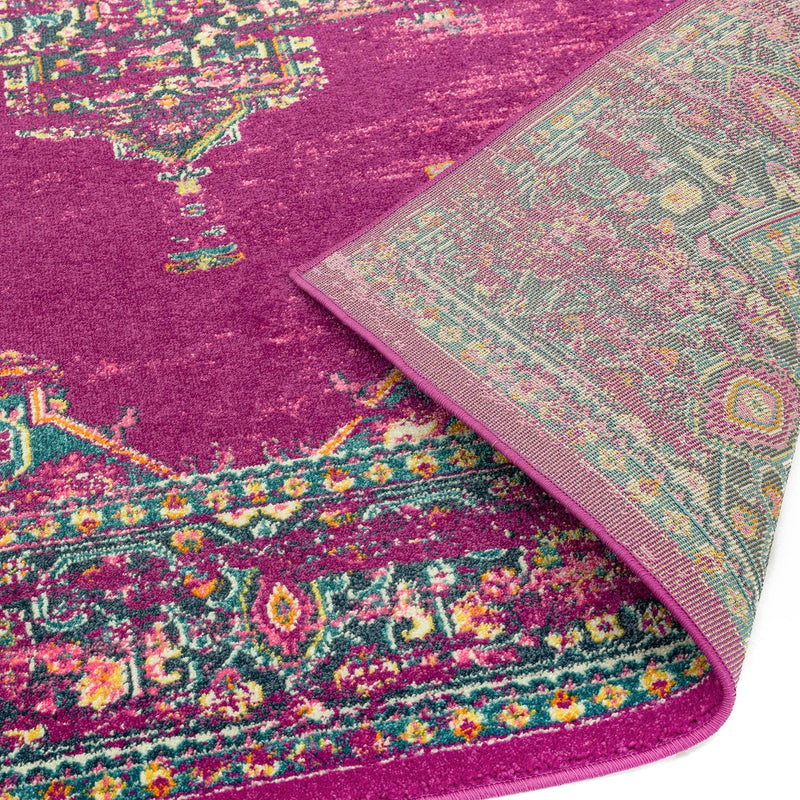 Atmacha Home & Living Rug 160X230 Colt CL04 Medallion Fuchsia - Multi - Modern Rug