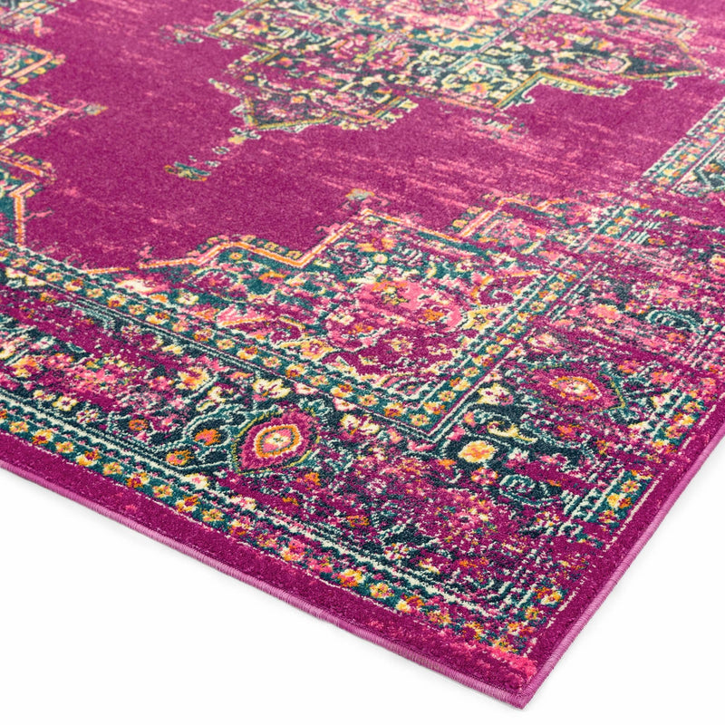 Atmacha Home & Living Rug 160X230 Colt CL04 Medallion Fuchsia - Multi - Modern Rug