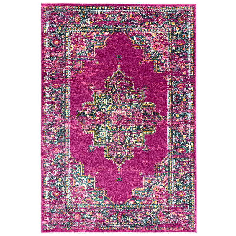 Atmacha Home & Living Rug 160X230 Colt CL04 Medallion Fuchsia - Multi - Modern Rug