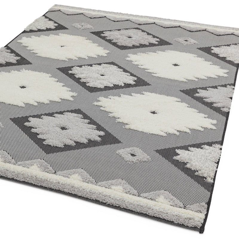 Atmacha Home & Living Rug 160X230 Monty MN01 Black/Cream Tribal - Monochrome - Modern Rug