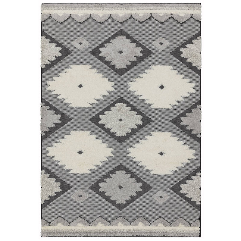 Atmacha Home & Living Rug 160X230 Monty MN01 Black/Cream Tribal - Monochrome - Modern Rug