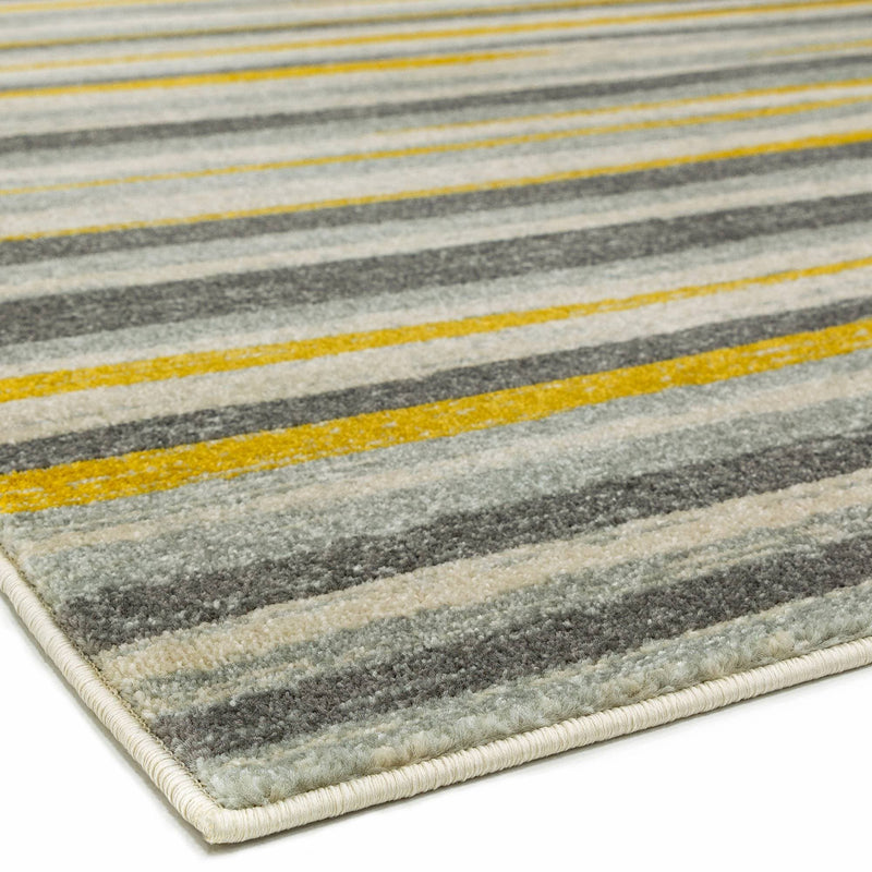 Atmacha Home & Living Rug 200X290 Colt CL10 Stripe Mustard - Multi - Modern Rug