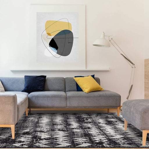 Atmacha Home & Living Rug 200X290 Nova NV28 Chevron Black - Modern Rug