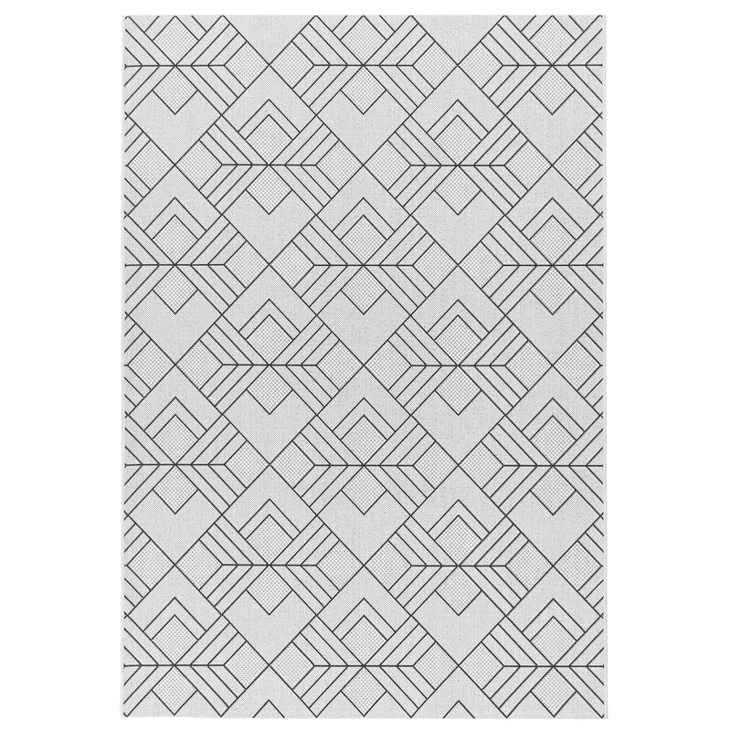 Atmacha Home & Living Rug 200X290 Patio PAT16 Deco Ivory - Monochrome - Flatweave Rug