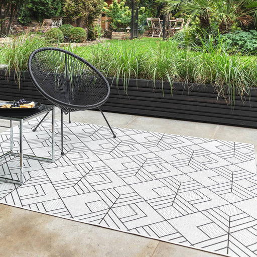 Atmacha Home & Living Rug 200X290 Patio PAT16 Deco Ivory - Monochrome - Flatweave Rug