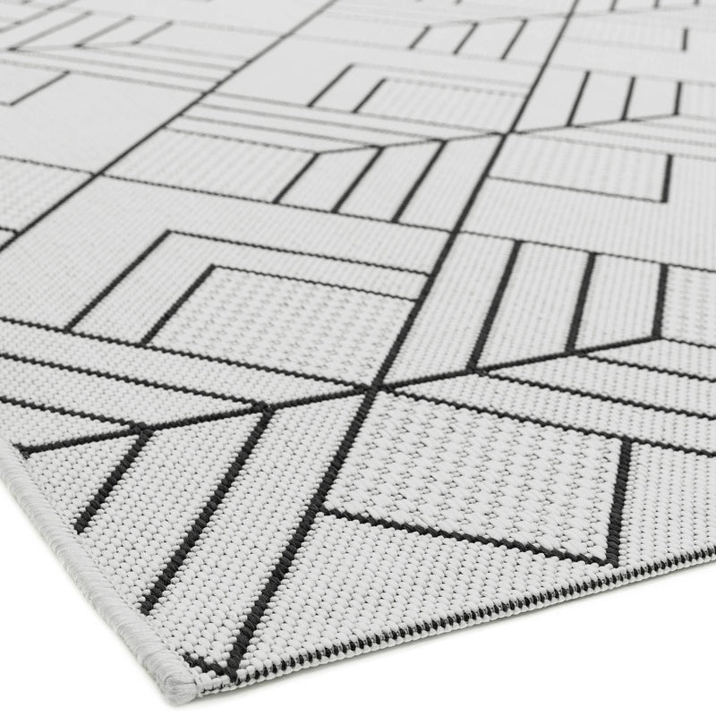 Atmacha Home & Living Rug 200X290 Patio PAT16 Deco Ivory - Monochrome - Flatweave Rug
