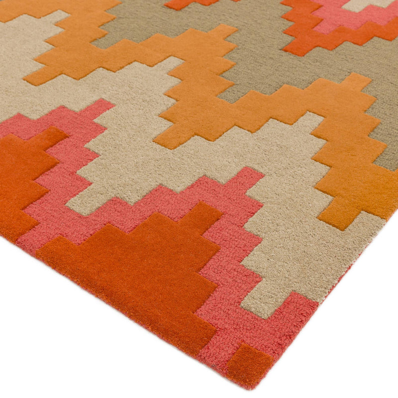 Atmacha Home & Living Rug 200X300 Matrix MAX23 Cuzzo Sienna - Multi - Modern Rug