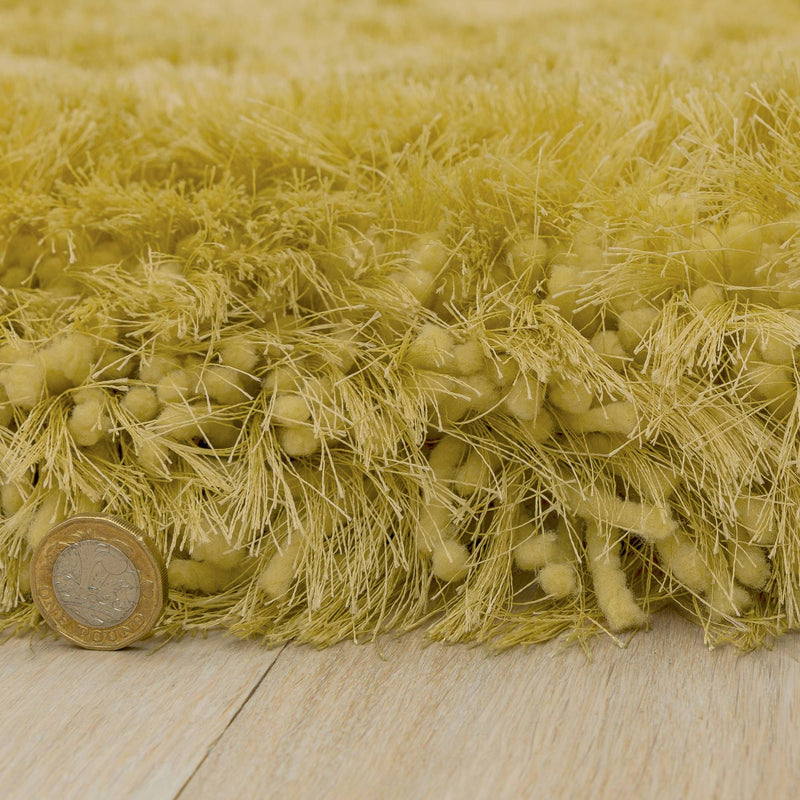 Atmacha Home & Living Rug 200X300 Plush Yellow - Yellow/Gold - Shaggy Rug