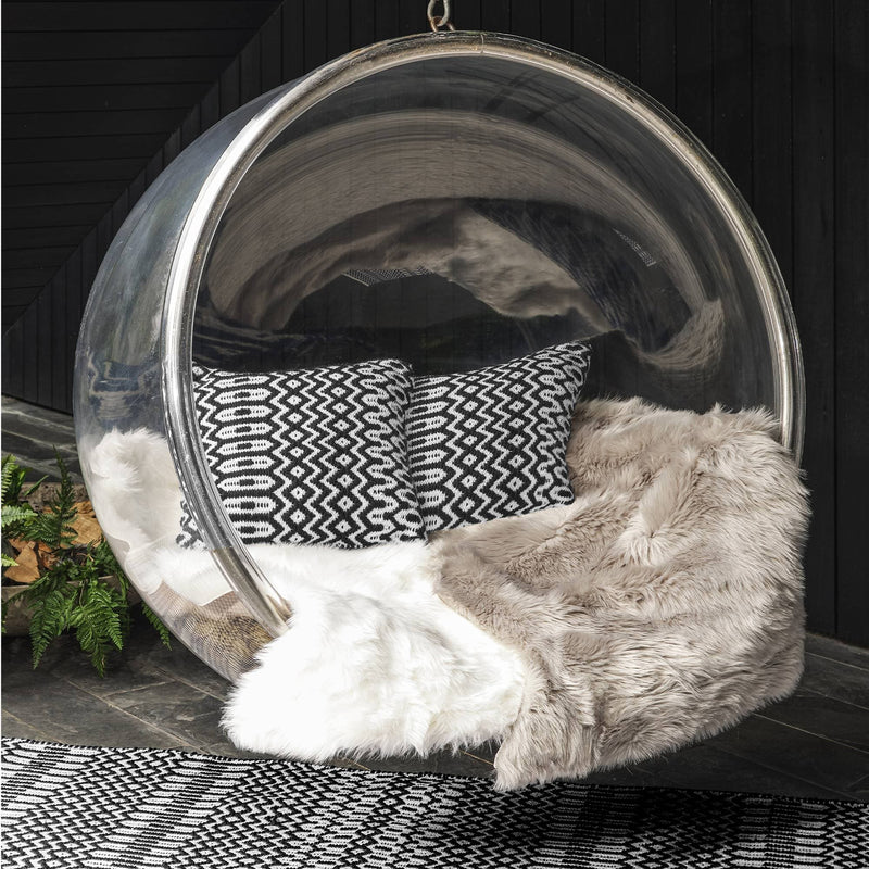 Atmacha Home & Living Rug 45X45 Halsey Cushion Black - Flatweave Rug
