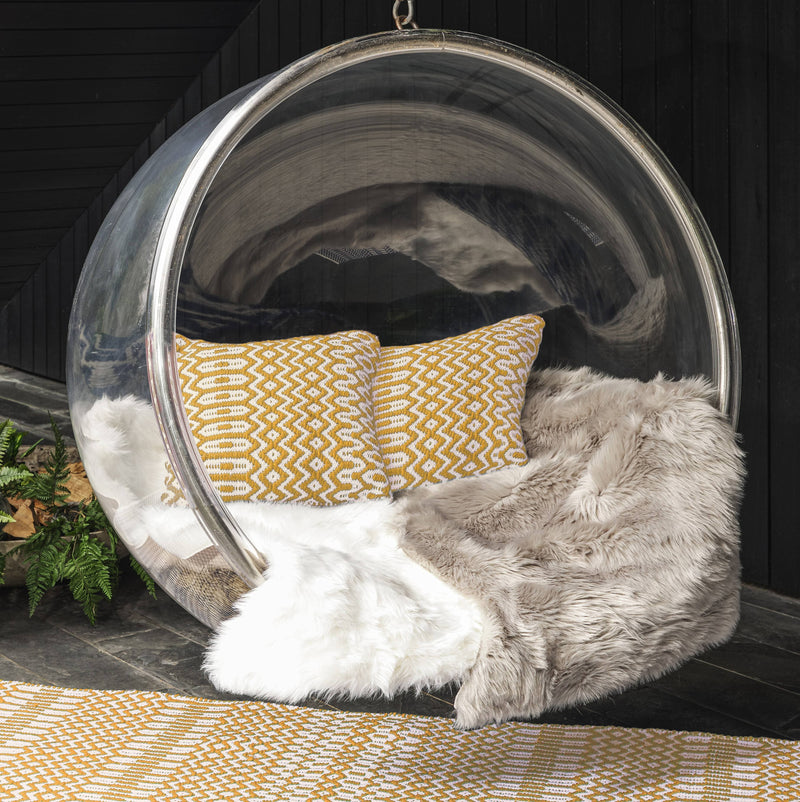 Atmacha Home & Living Rug 45X45 Halsey Cushion Mustard - Yellow/Gold - Flatweave Rug
