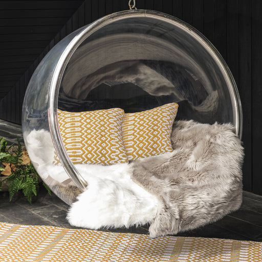 Atmacha Home & Living Rug 45X45 Halsey Cushion Mustard - Yellow/Gold - Flatweave Rug