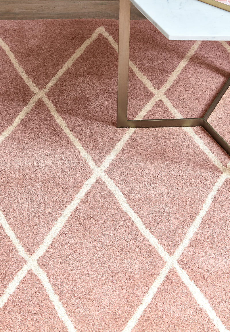 Atmacha Home & Living Rug Albany Diamond Pink Modern Rug