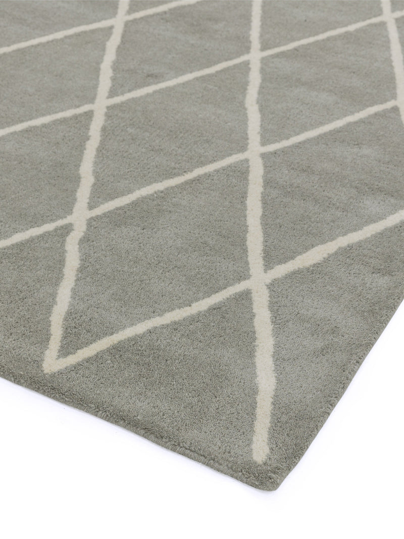 Atmacha Home & Living Rug Albany Diamond Silver Modern Rug