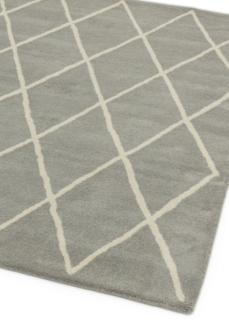 Atmacha Home & Living Rug Albany Diamond Silver Modern Rug