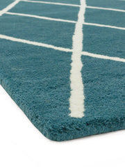 Atmacha Home & Living Rug Albany Diamond Teal Modern Rug