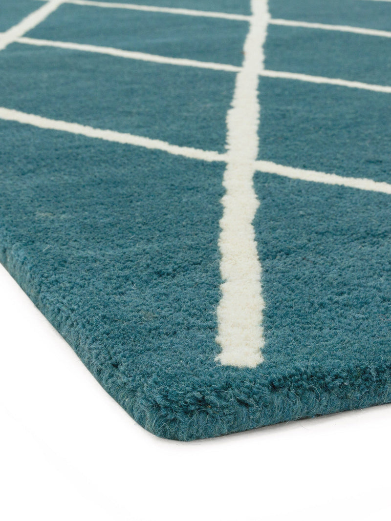 Atmacha Home & Living Rug Albany Diamond Teal Modern Rug