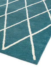 Atmacha Home & Living Rug Albany Diamond Teal Modern Rug