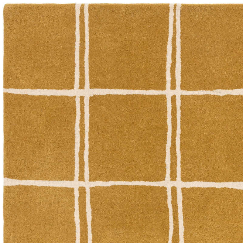 Atmacha Home & Living Rug Albany Grid Gold Rug Modern Rug