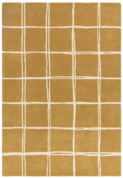 Atmacha Home & Living Rug Albany Grid Gold Rug Modern Rug