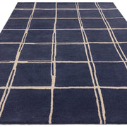 Atmacha Home & Living Rug Albany Grid Marine Rug Modern Rug