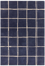 Atmacha Home & Living Rug Albany Grid Marine Rug Modern Rug