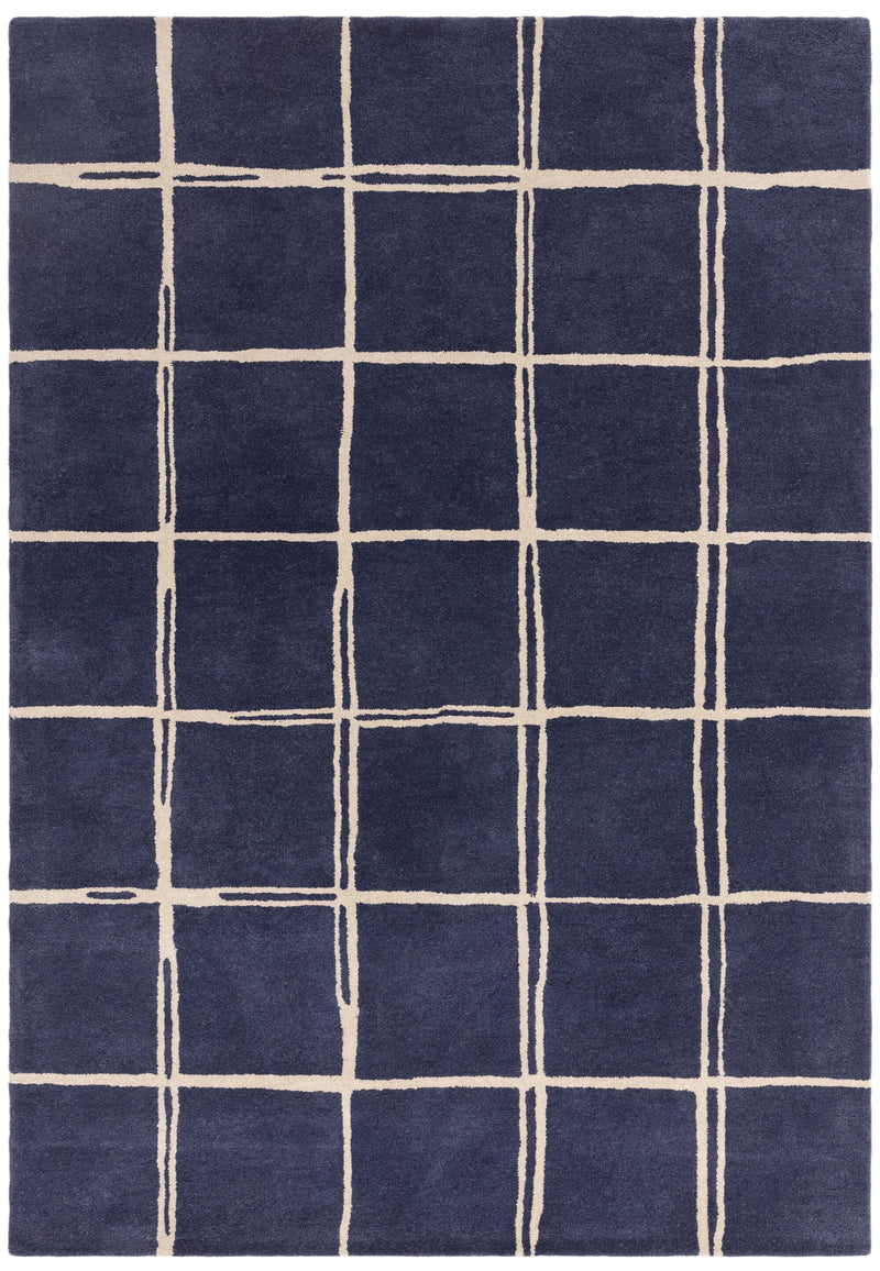 Atmacha Home & Living Rug Albany Grid Marine Rug Modern Rug