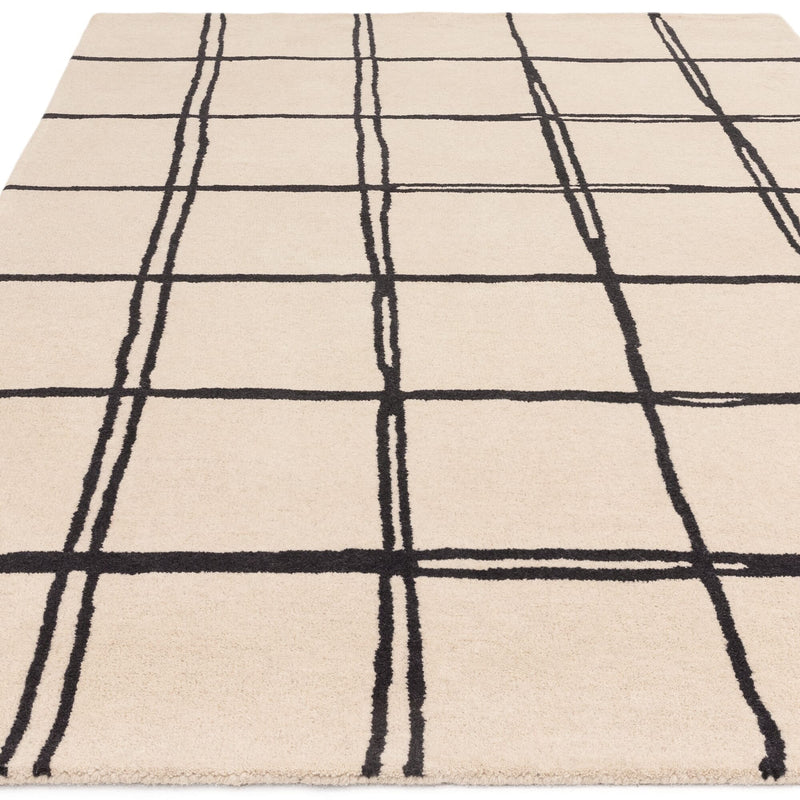 Atmacha Home & Living Rug Albany Grid Monochrome Rug Modern Rug