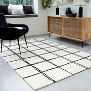 Atmacha Home & Living Rug Albany Grid Monochrome Rug Modern Rug
