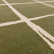 Atmacha Home & Living Rug Albany Grid Olive Rug Modern Rug