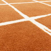 Atmacha Home & Living Rug Albany Grid Rust Rug Modern Rug