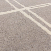 Atmacha Home & Living Rug Albany Grid Silver Rug Modern Rug