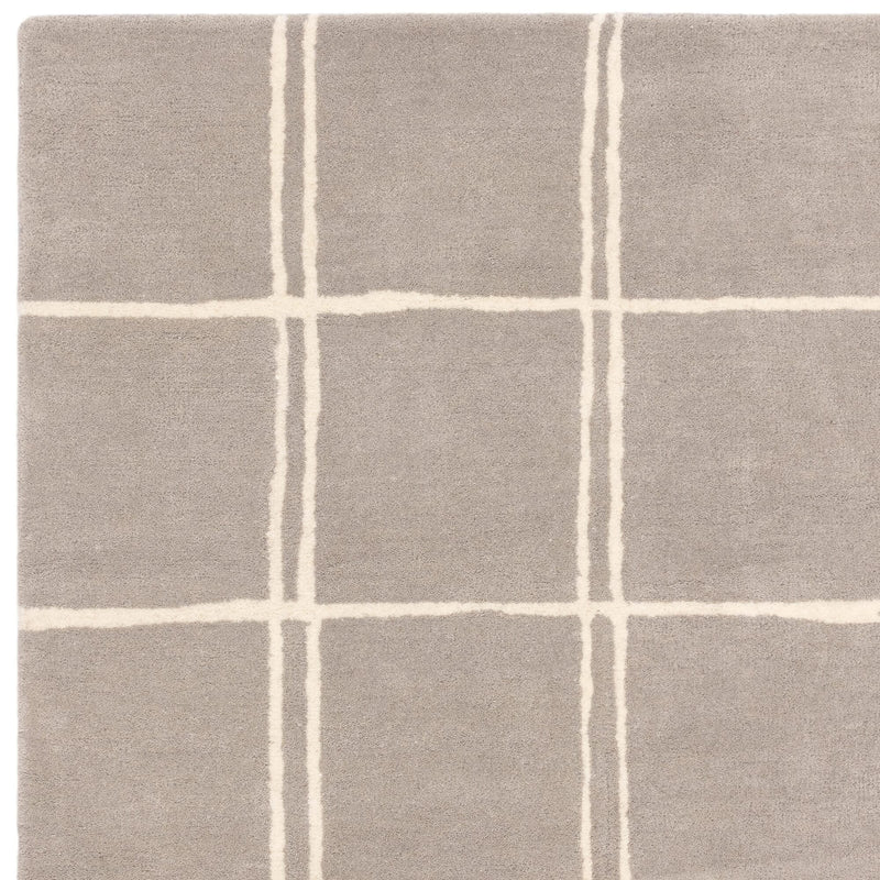 Atmacha Home & Living Rug Albany Grid Silver Rug Modern Rug