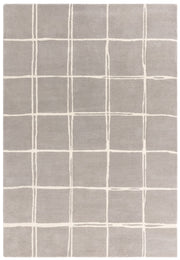 Atmacha Home & Living Rug Albany Grid Silver Rug Modern Rug