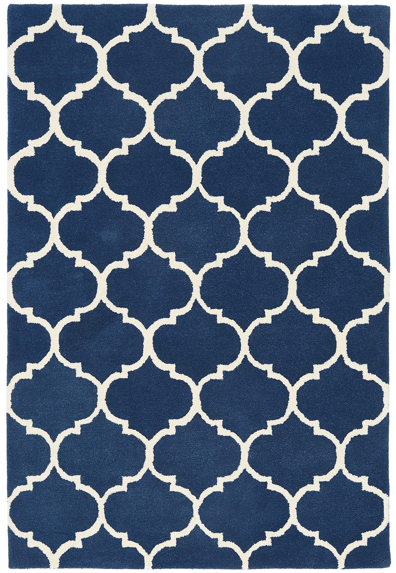 Atmacha Home & Living Rug Albany Ogee Blue Modern Rug