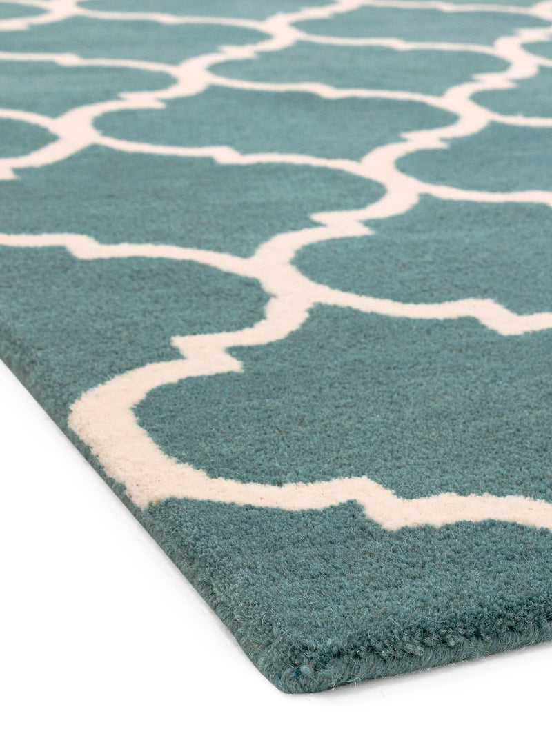 Atmacha Home & Living Rug Albany Ogee Duck Egg Modern Rug