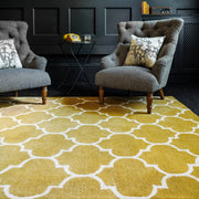 Atmacha Home & Living Rug Albany Ogee Ochre - Yellow/Gold - Modern Rug